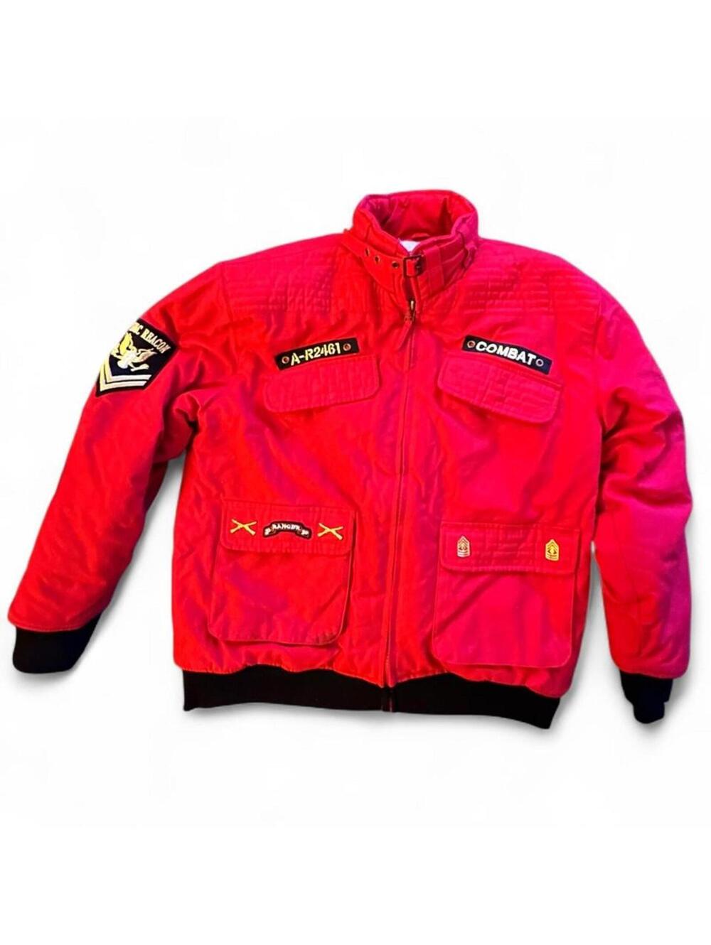 Regal Wear Military Utility Jacket Large Red Combat Streetwear
